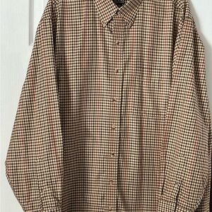 Jos. A. Bank Traveler's Collection Checkered Shirt XL excellent condition